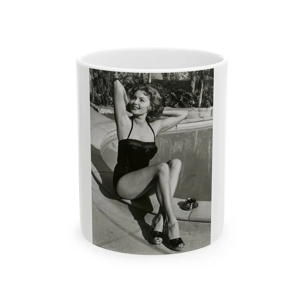 Rhonda Fleming #185 (Vintage Female Icon) White Coffee Mug-11oz-Go Mug Yourself