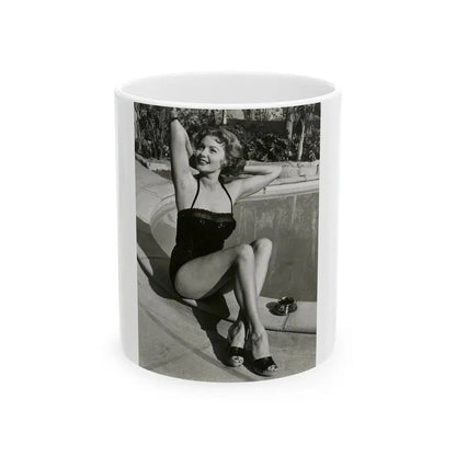 Rhonda Fleming #185 (Vintage Female Icon) White Coffee Mug 11oz - Go Mug Yourself