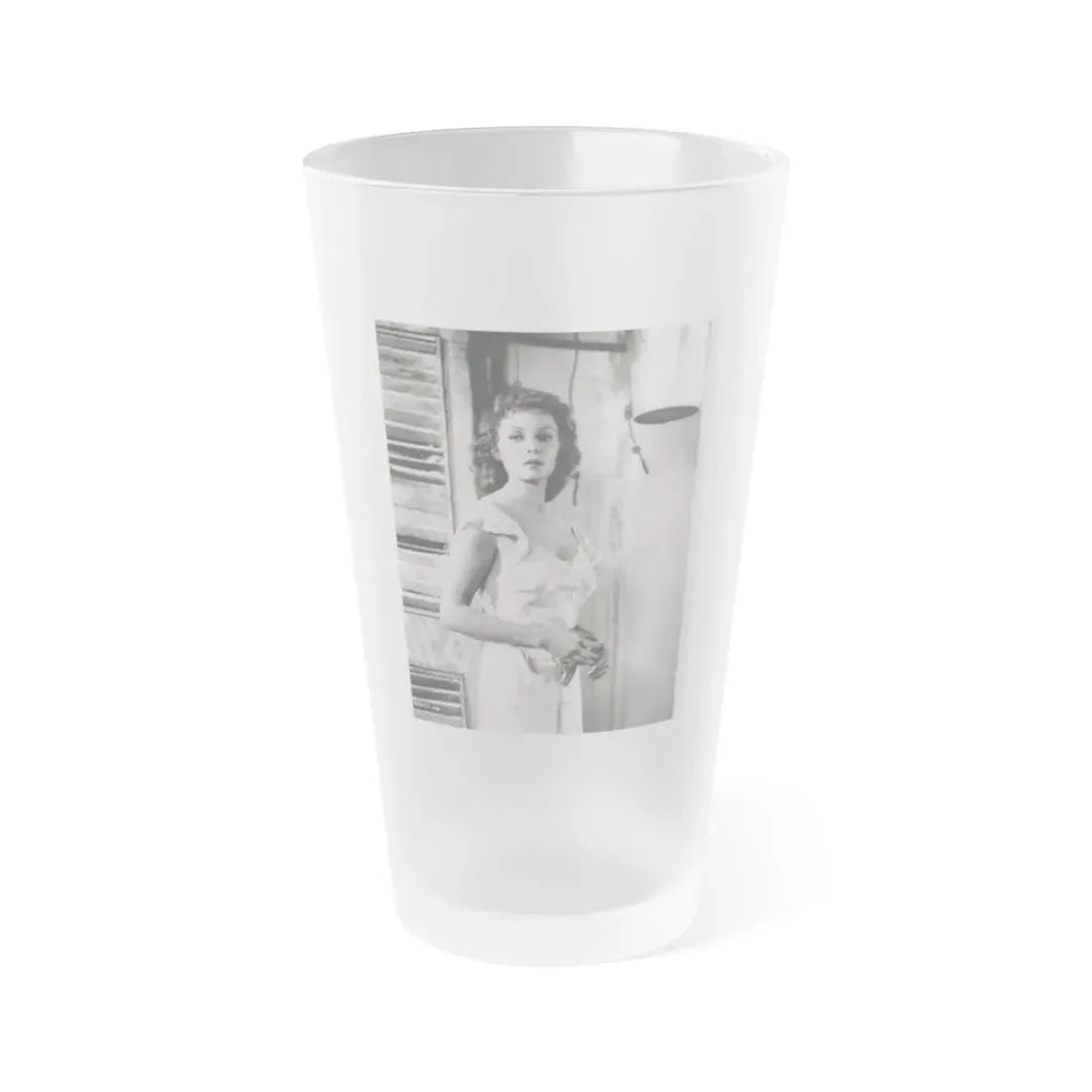 Rhonda Fleming #186 (Vintage Female Icon) Frosted Pint Glass 16oz 16oz Frosted - Go Mug Yourself