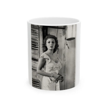 Rhonda Fleming #186 (Vintage Female Icon) White Coffee Mug-11oz-Go Mug Yourself