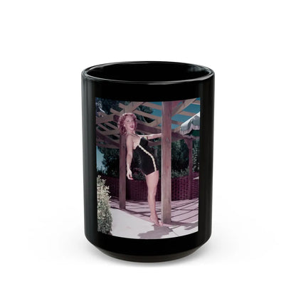 Rhonda Fleming #188 (Vintage Female Icon) Black Coffee Mug-15oz-Go Mug Yourself