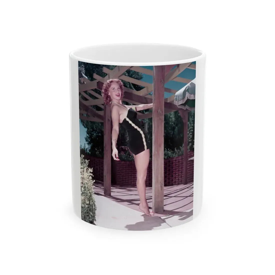 Rhonda Fleming #188 (Vintage Female Icon) White Coffee Mug 11oz - Go Mug Yourself