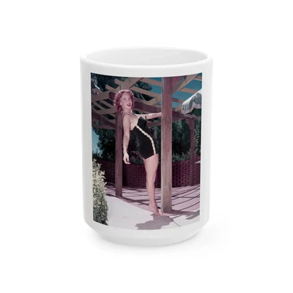 Rhonda Fleming #188 (Vintage Female Icon) White Coffee Mug 15oz - Go Mug Yourself