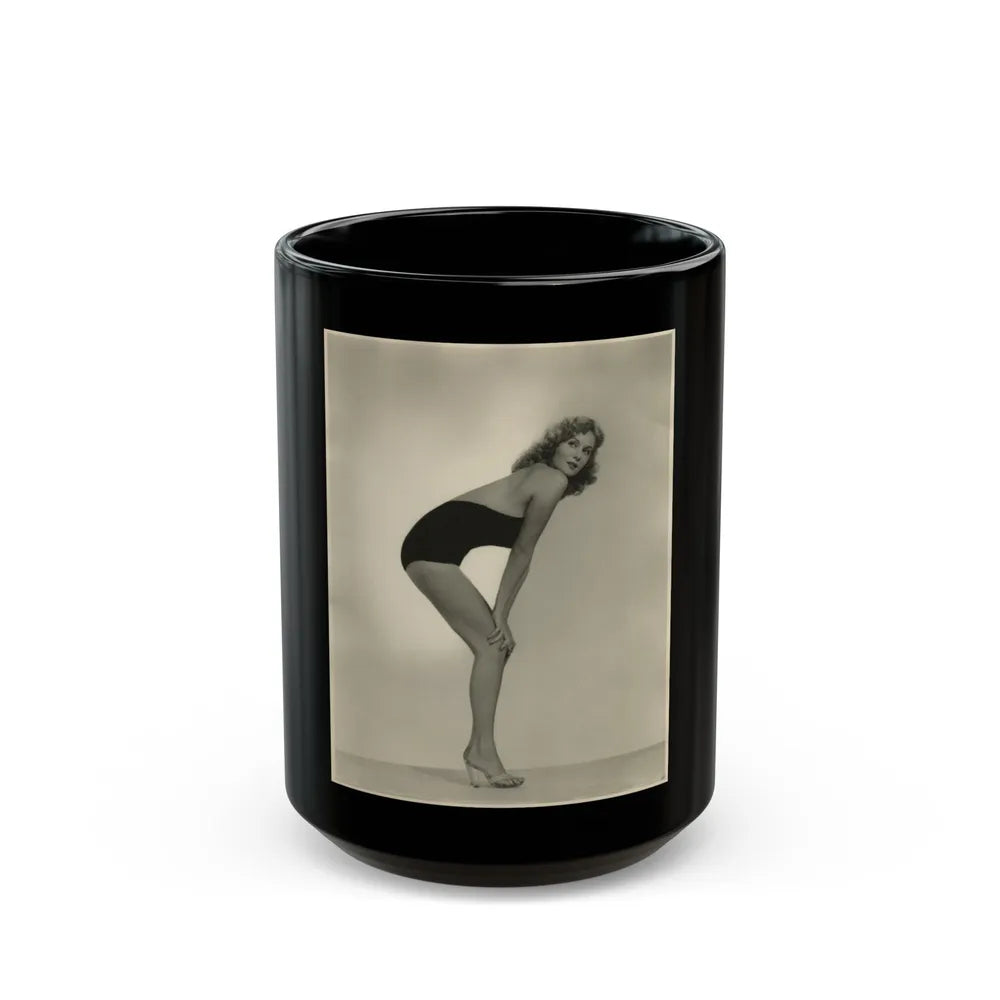 Rhonda Fleming #189 (Vintage Female Icon) Black Coffee Mug-15oz-Go Mug Yourself