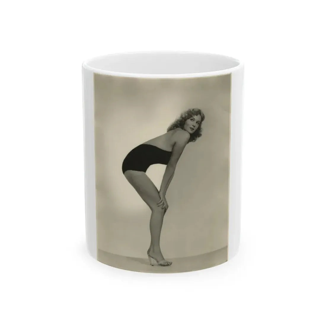 Rhonda Fleming #189 (Vintage Female Icon) White Coffee Mug 11oz - Go Mug Yourself