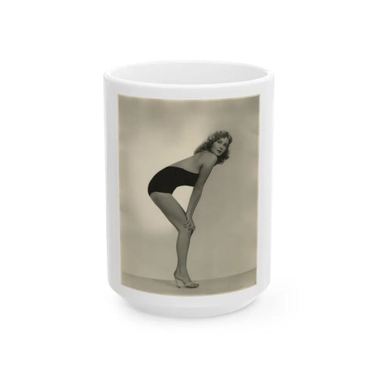 Rhonda Fleming #189 (Vintage Female Icon) White Coffee Mug-15oz-Go Mug Yourself