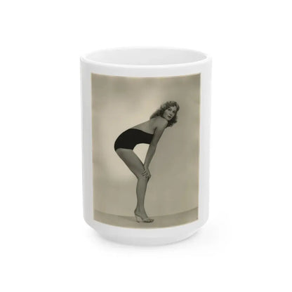 Rhonda Fleming #189 (Vintage Female Icon) White Coffee Mug 15oz - Go Mug Yourself