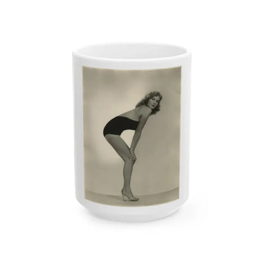 Rhonda Fleming #189 (Vintage Female Icon) White Coffee Mug 15oz - Go Mug Yourself