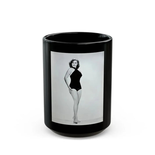 Rhonda Fleming #195 (Vintage Female Icon) Black Coffee Mug 15oz - Go Mug Yourself