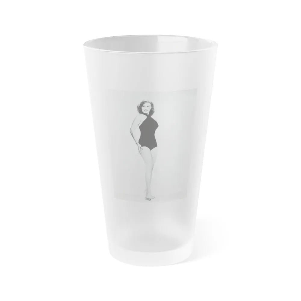 Rhonda Fleming #195 (Vintage Female Icon) Frosted Pint Glass 16oz-16oz-Frosted-Go Mug Yourself