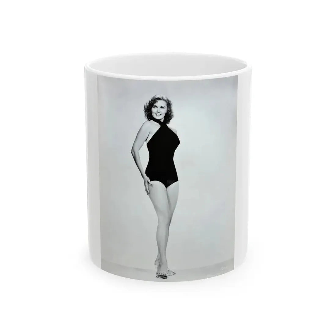 Rhonda Fleming #195 (Vintage Female Icon) White Coffee Mug 11oz - Go Mug Yourself