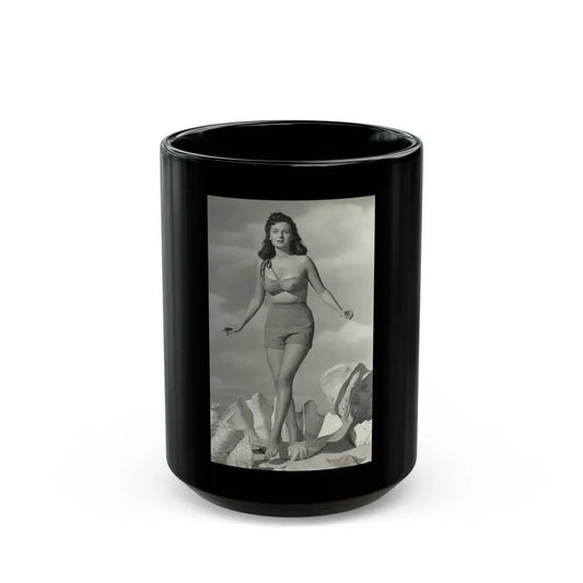 Rhonda Fleming #196 (Vintage Female Icon) Black Coffee Mug 15oz - Go Mug Yourself