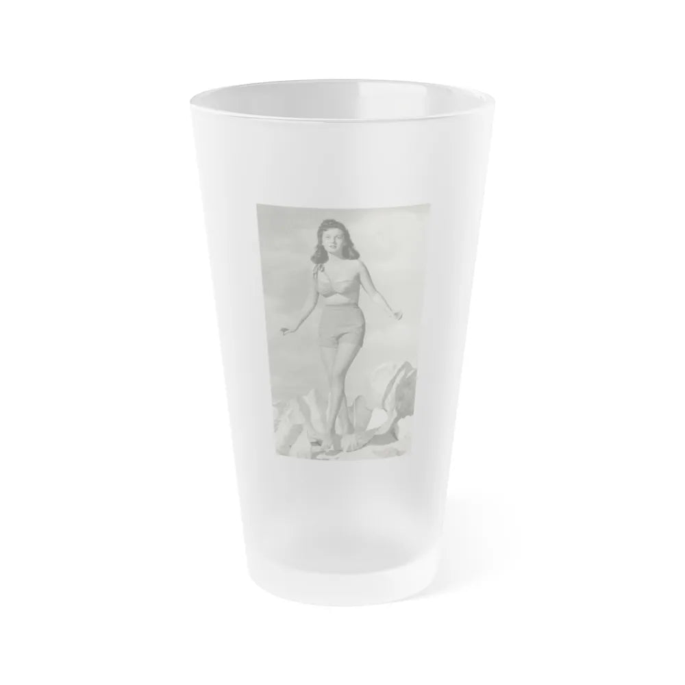 Rhonda Fleming #196 (Vintage Female Icon) Frosted Pint Glass 16oz-16oz-Frosted-Go Mug Yourself