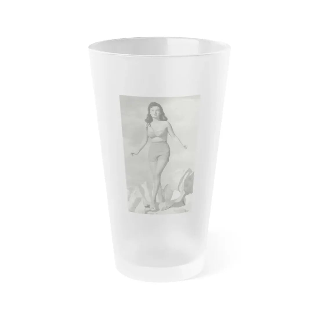 Rhonda Fleming #196 (Vintage Female Icon) Frosted Pint Glass 16oz 16oz Frosted - Go Mug Yourself