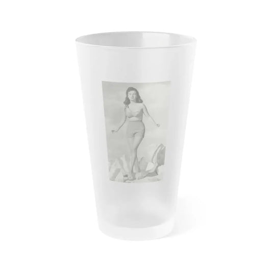 Rhonda Fleming #196 (Vintage Female Icon) Frosted Pint Glass 16oz 16oz Frosted - Go Mug Yourself
