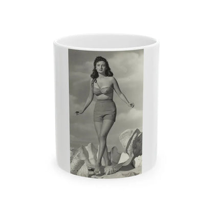 Rhonda Fleming #196 (Vintage Female Icon) White Coffee Mug-11oz-Go Mug Yourself