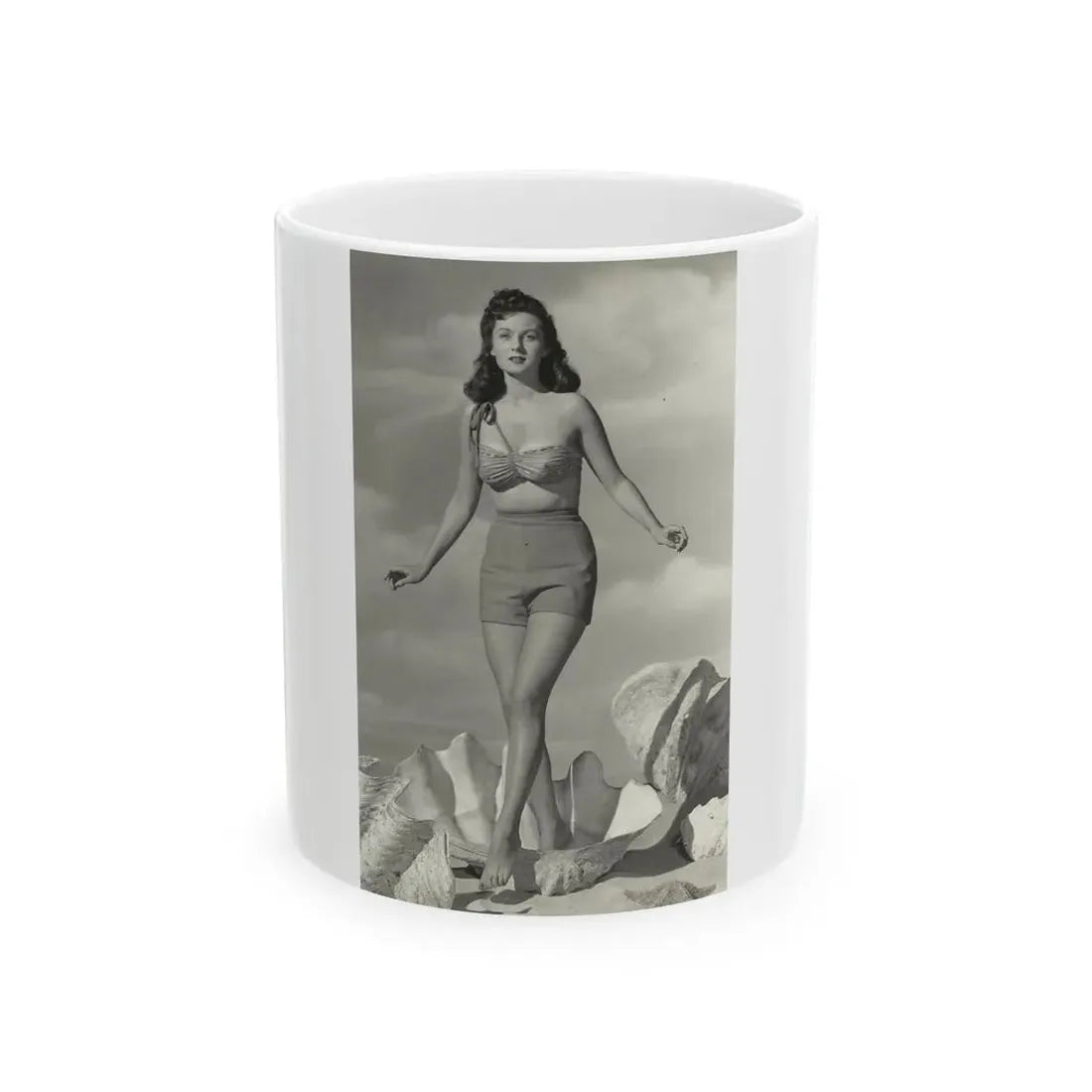 Rhonda Fleming #196 (Vintage Female Icon) White Coffee Mug 11oz - Go Mug Yourself