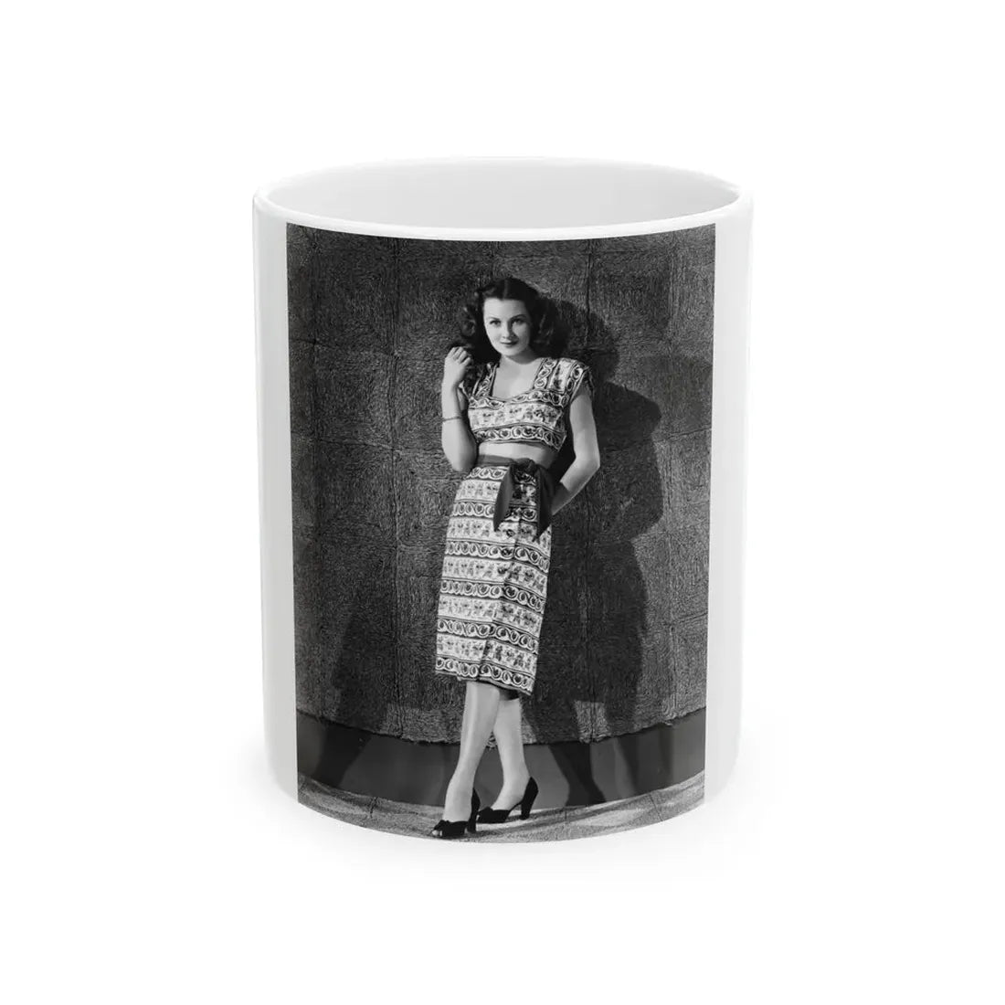 Rhonda Fleming #96 (Vintage Female Icon) White Coffee Mug 11oz - Go Mug Yourself