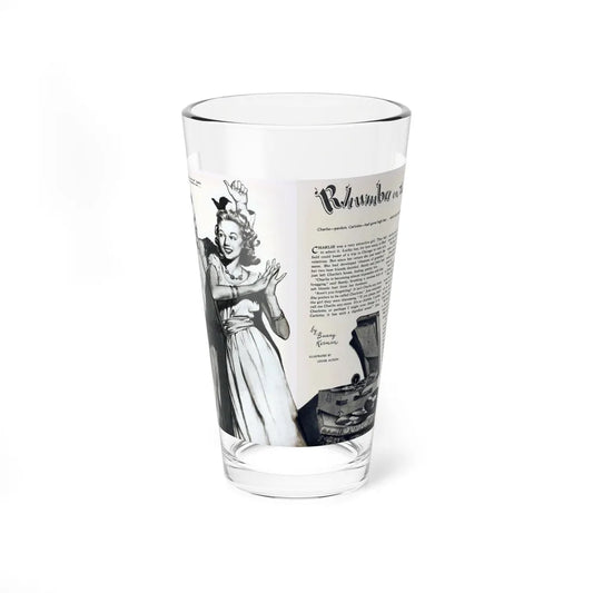 Rhumba on the Square, Miss America magazine, February 1946 (Magazine Illustration) Pint Glass 16oz-16oz-Go Mug Yourself