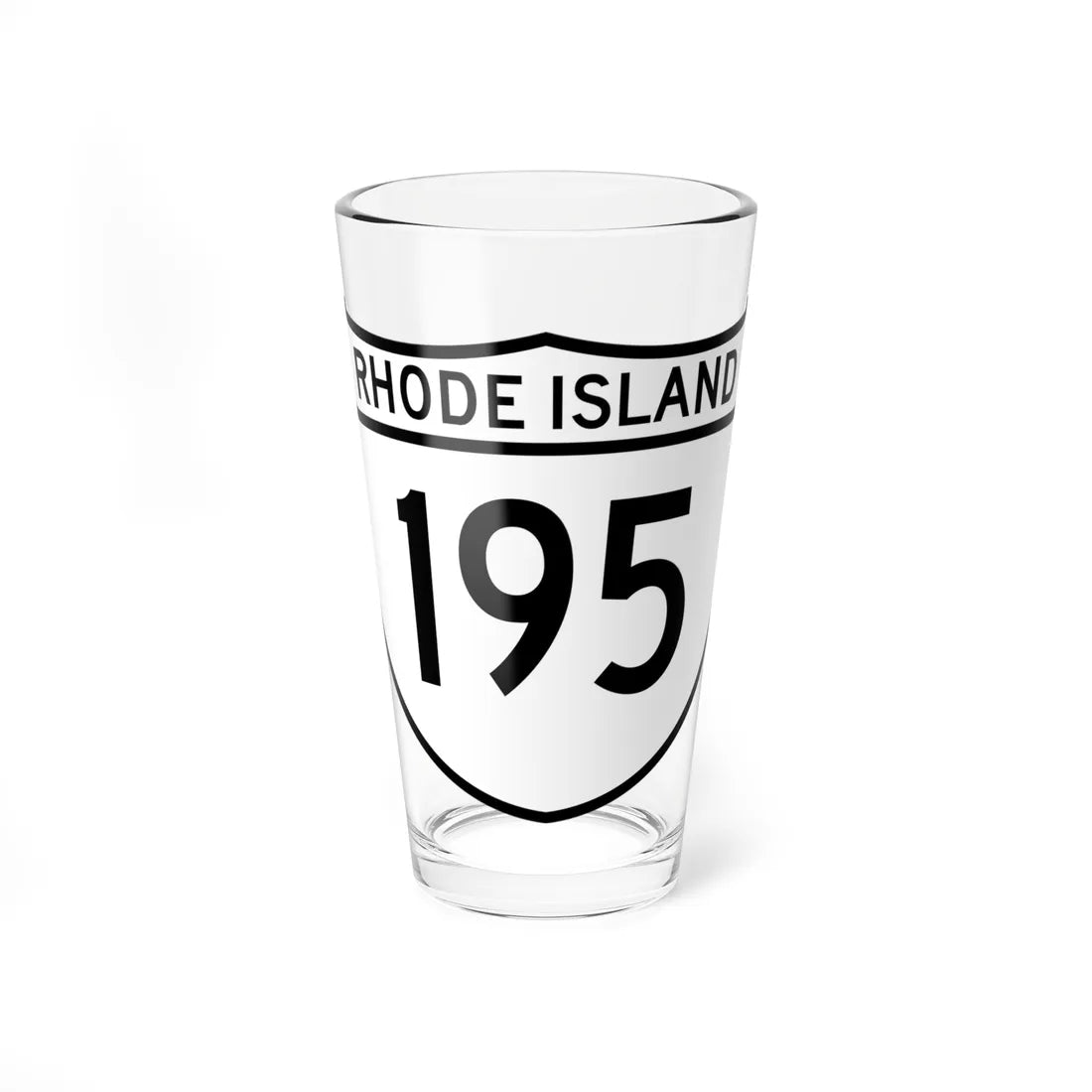 RI 195 special (Rhode Island) (Road Sign) Pint Glass 16oz 16oz - Go Mug Yourself