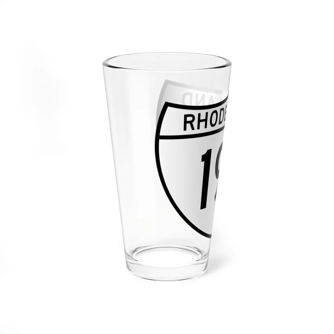 RI 195 special (Rhode Island) (Road Sign) Pint Glass 16oz - Go Mug Yourself