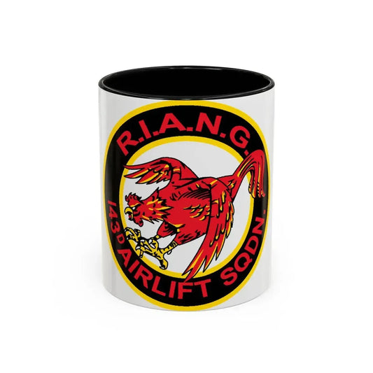 R.I.A.N.G. 143rd Airlift Sq (U.S. Air Force) Accent Coffee Mug 11oz Black - Go Mug Yourself