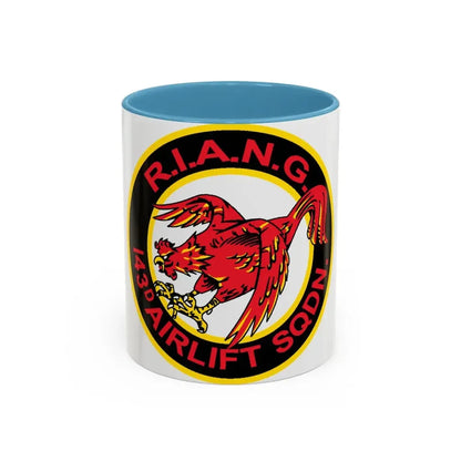 R.I.A.N.G. 143rd Airlift Sq (U.S. Air Force) Accent Coffee Mug 11oz Light Blue - Go Mug Yourself