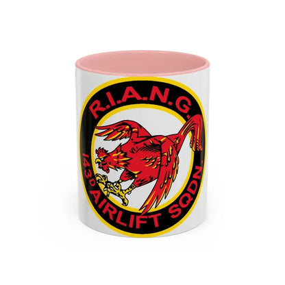 R.I.A.N.G. 143rd Airlift Sq (U.S. Air Force) Accent Coffee Mug 11oz Pink - Go Mug Yourself