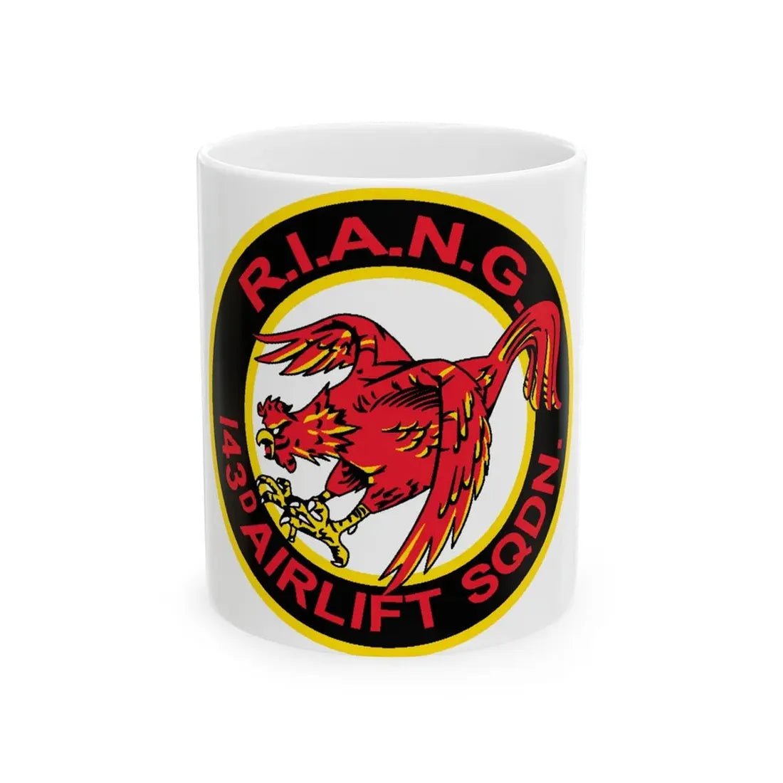 R.I.A.N.G. 143rd Airlift Sq (U.S. Air Force) White Coffee Mug 11oz - Go Mug Yourself