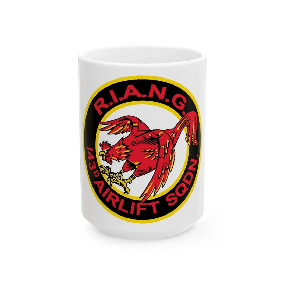 R.I.A.N.G. 143rd Airlift Sq (U.S. Air Force) White Coffee Mug 15oz - Go Mug Yourself