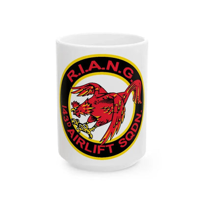R.I.A.N.G. 143rd Airlift Sq (U.S. Air Force) White Coffee Mug 15oz - Go Mug Yourself