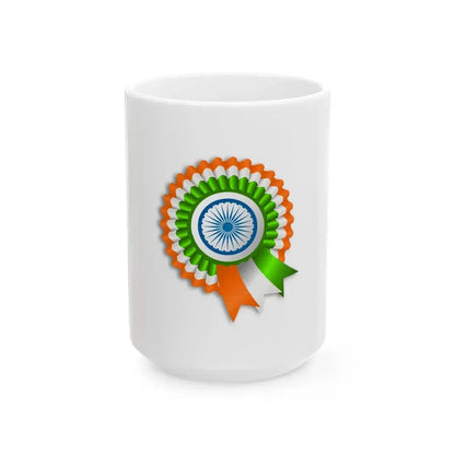 Ribbon-india (India) White Coffee Mug 15oz - Go Mug Yourself
