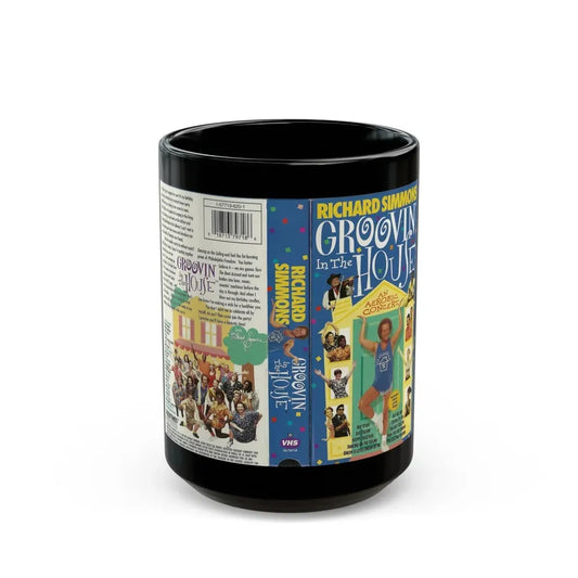 RICHARD SIMMONS GROOVIN IN THE HOUSE (VHS COVER) - Black Coffee Mug 15oz - Go Mug Yourself