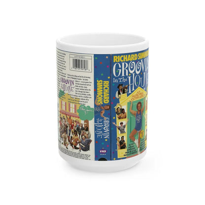 RICHARD SIMMONS GROOVIN IN THE HOUSE (VHS COVER) - White Coffee Mug-15oz-Go Mug Yourself