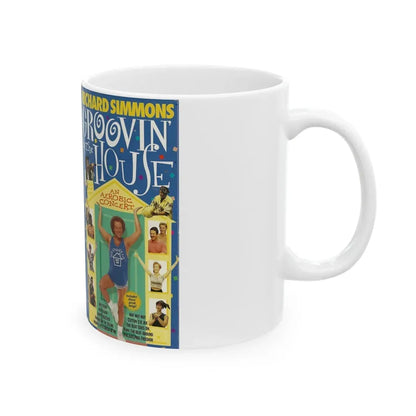 RICHARD SIMMONS GROOVIN IN THE HOUSE (VHS COVER) - White Coffee Mug - Go Mug Yourself