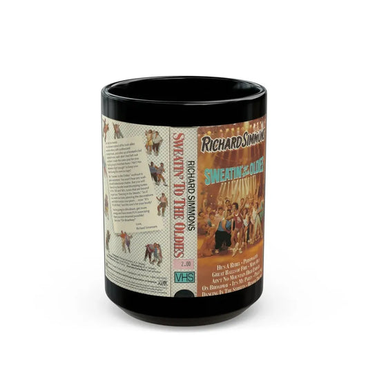 RICHARD SIMMONS SWEATIN TO THE OLDIES (VHS COVER) - Black Coffee Mug 15oz - Go Mug Yourself