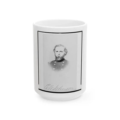 Richard W. Johnson, Union General, Bust Portrait, Facing Front (U.S. Civil War) White Coffee Mug 15oz - Go Mug Yourself