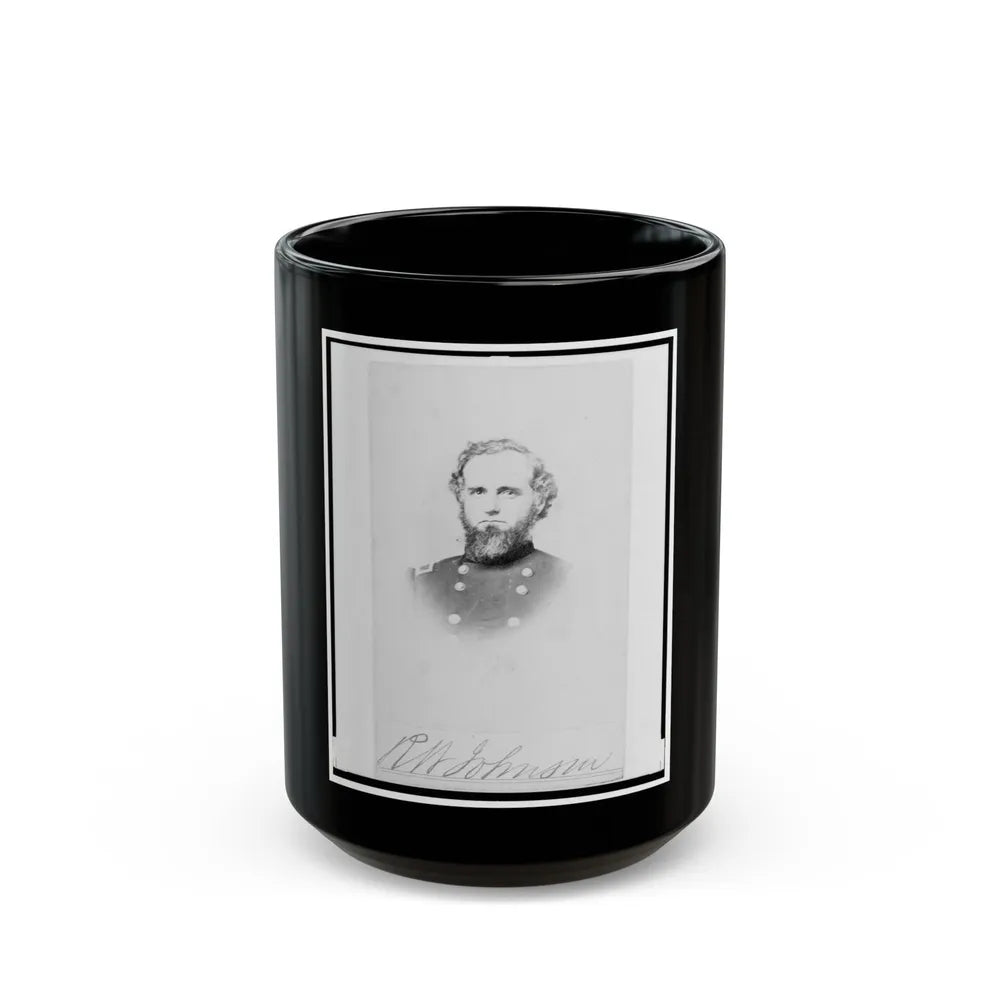 Richard W. Johnson, Union General, Bust Portrait, Facing Front (U.S. Civil War) Black Coffee Mug-15oz-Go Mug Yourself