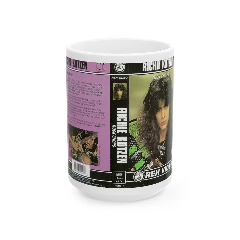 RICHIE KOTZEN ROCK CHOPS (VHS COVER) - White Coffee Mug-15oz-Go Mug Yourself