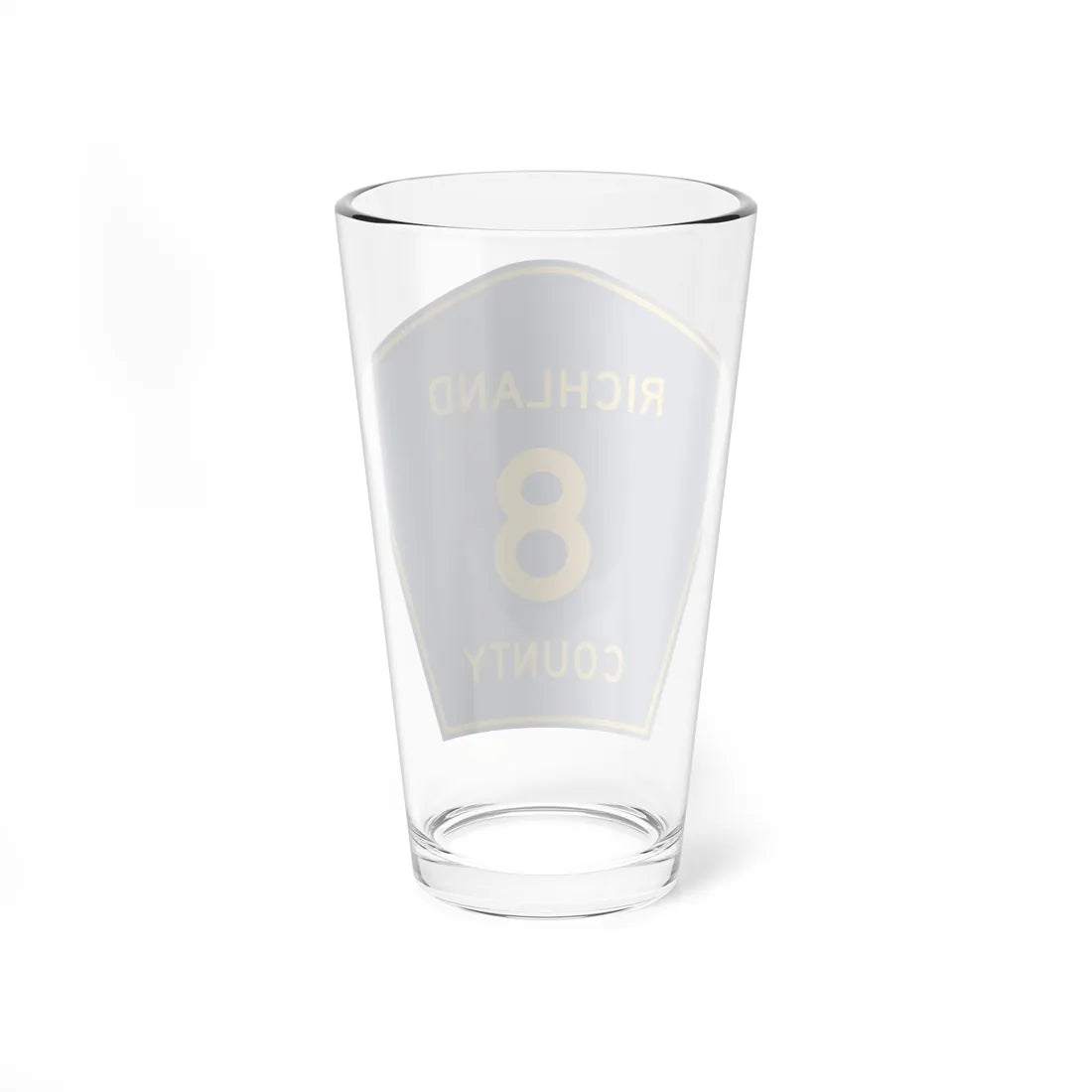Richland County Route 8 ND (North Dakota) (Road Sign) Pint Glass 16oz - Go Mug Yourself