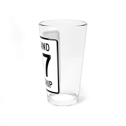 Richland Township Route 107 Logan County Ohio (Ohio) (Road Sign) Pint Glass 16oz - Go Mug Yourself