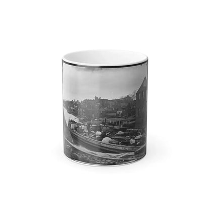 Richmond, Va. Barges With African Americans on the Canal; Ruined Buildings Beyond (U.S. Civil War) Color Changing Coffee Mug 11oz Default Title 11oz - Go Mug Yourself