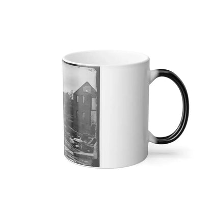 Richmond, Va. Barges With African Americans on the Canal; Ruined Buildings Beyond (U.S. Civil War) Color Changing Coffee Mug 11oz - Go Mug Yourself