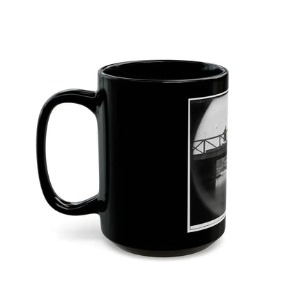 Richmond, Va. Bridge Over The Canal; Barges Beyond (U.S. Civil War) Black Coffee Mug - Go Mug Yourself