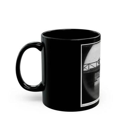 Richmond, Va. Bridge Over The Canal; Barges Beyond (U.S. Civil War) Black Coffee Mug - Go Mug Yourself