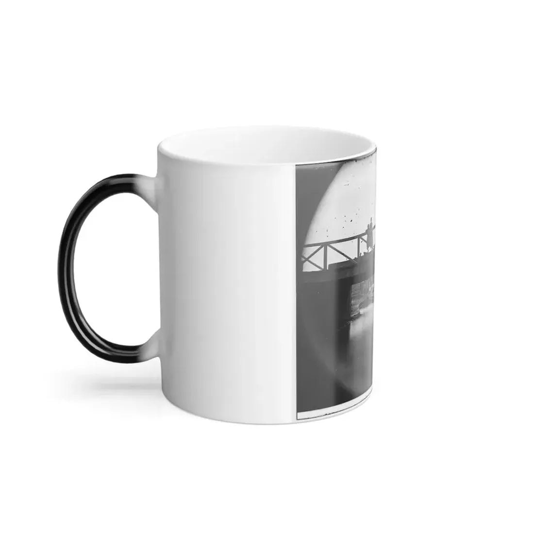 Richmond, Va. Bridge Over the Canal; Barges Beyond (U.S. Civil War) Color Changing Coffee Mug 11oz - Go Mug Yourself