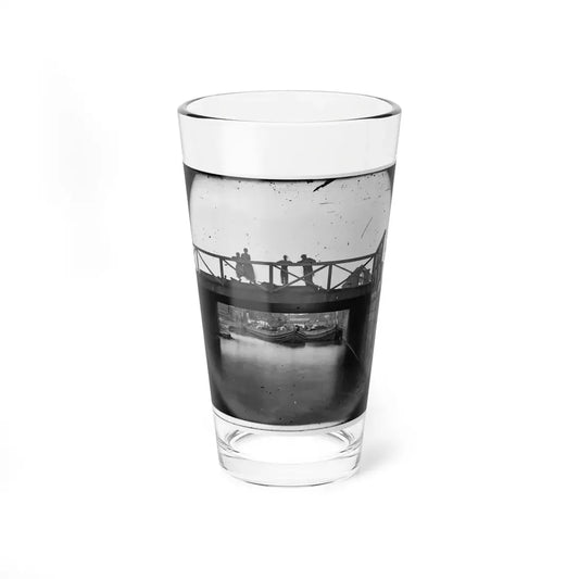 Richmond, Va. Bridge Over The Canal; Barges Beyond (U.S. Civil War) Pint Glass 16oz 16oz - Go Mug Yourself