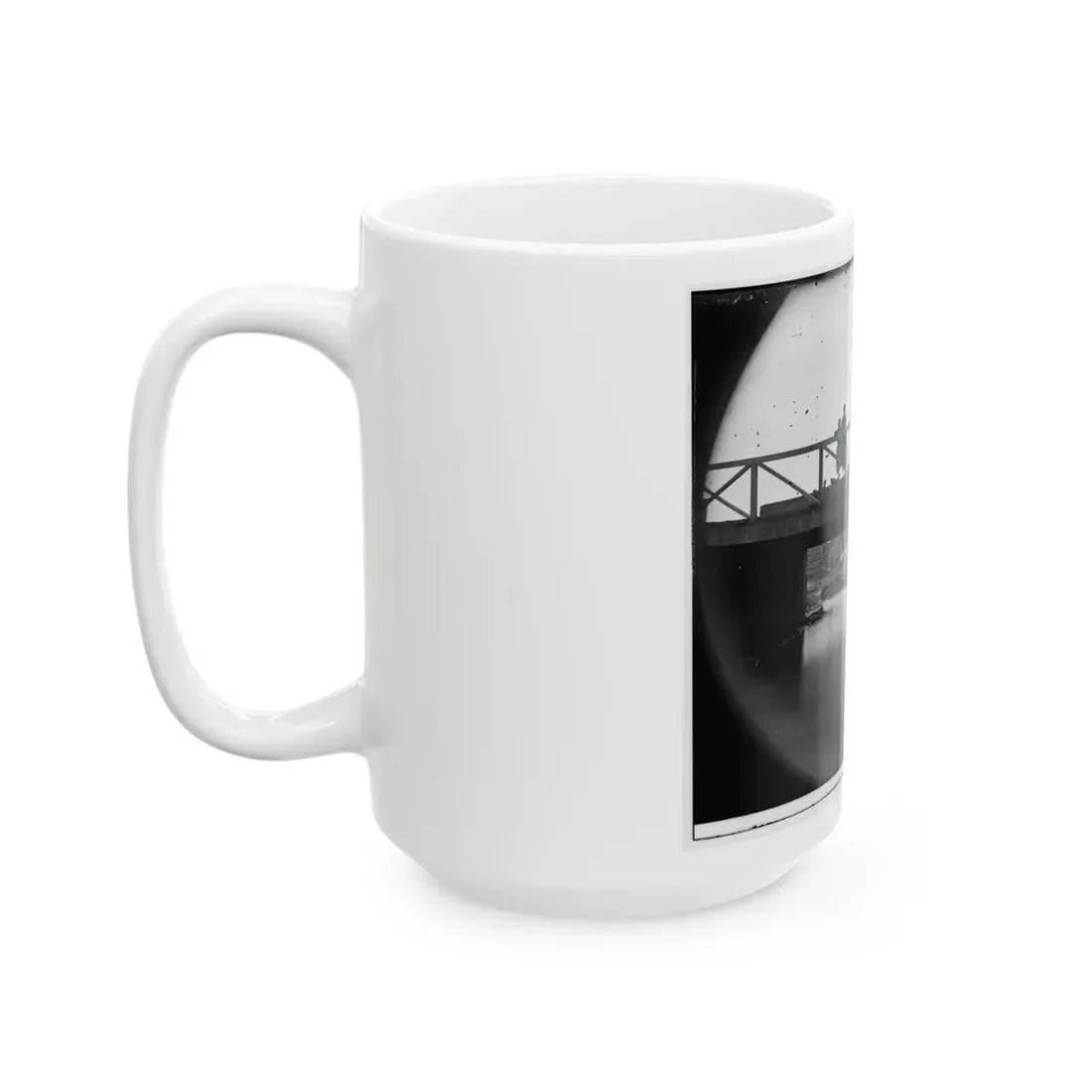 Richmond, Va. Bridge Over The Canal; Barges Beyond (U.S. Civil War) White Coffee Mug - Go Mug Yourself