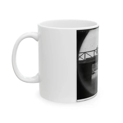 Richmond, Va. Bridge Over The Canal; Barges Beyond (U.S. Civil War) White Coffee Mug - Go Mug Yourself