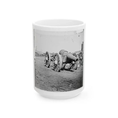Richmond, Va. Captured Siege Guns At Rocketts 001 (U.S. Civil War) White Coffee Mug 15oz - Go Mug Yourself